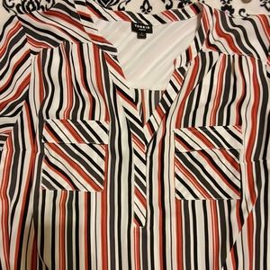 Torrid Harper striped blouse NWOT size 1